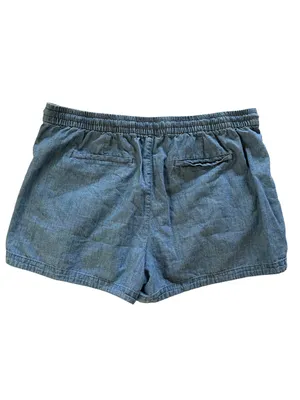 J.Crew Seaside Chambray Drawstring Shorts Blue 100% Cotton Size L thumbnail 2