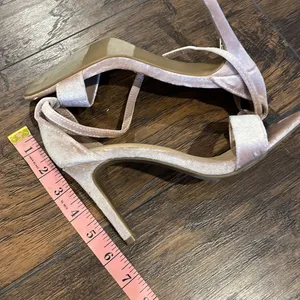 Apt 9 Blush Pink Velvet Open Toe Heel Sandals Size 6.5 – NWOT thumbnail 5