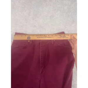 VTG Women's 90s Burgundy Denim Wrangler Jeans WPL6428 12x34 Cowgirl Cut thumbnail 7
