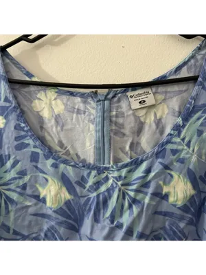 NOS Vintage 90s Columbia Womens Medium Hawaiian Sun Dress Travel Athleisure thumbnail 2
