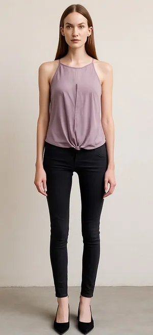 Tank Top Blouse Size Medium Gray thumbnail 1