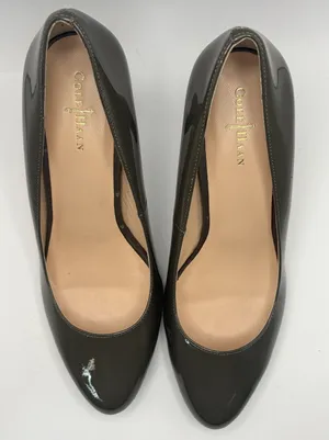 Cole Haan Nike Air Patent Leather Pumps Olive Green Taupe Heels D39704 Size 8B thumbnail 1