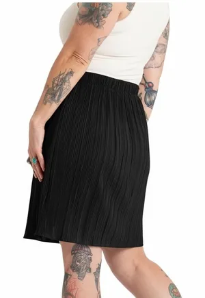 LulaRoe Samantha Plisse pull on Mini skirt size Large Black thumbnail 1
