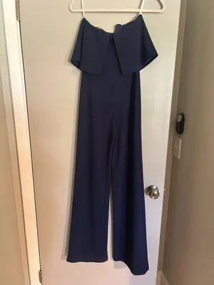 Lulus Navy Strapless Jumpsuit thumbnail 4