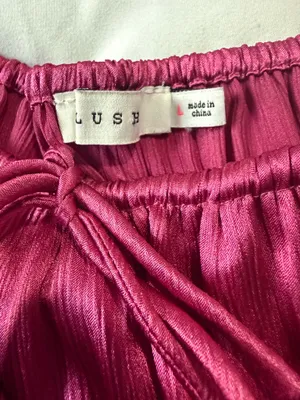 Lush Long Sleeve Blouse Magenta thumbnail 4