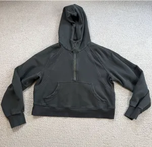 Lululemon Scuba Oversized Half-Zip Hoodie Black Women's M/L Yoga Running Gym thumbnail 1
