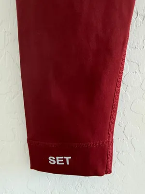 Set Active Maroon Sport body Leggings Size M thumbnail 4