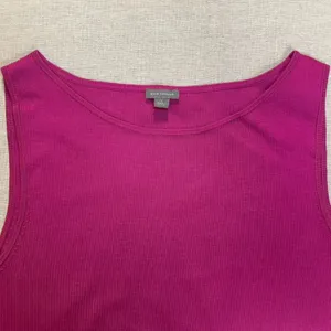 Ann Taylor | Pink Silk Blend Knit Tank | Large thumbnail 3