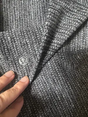 Lululemon Estimated size 0 or 2 Wunder Under Leggings Roll Down Coco Pique Black thumbnail 4