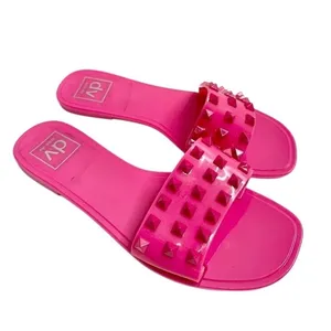 DV Dolce Vita Skylar Hot Pink Studded Jelly‎ Slide Sandals Womens Size 5M thumbnail 2