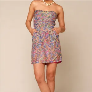 Charlie Jade‎ Anthropologie Small Ginger Dress Multicolored Silk Blend Pockets thumbnail 12
