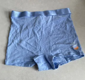 Women's Victoria's Secret PINK Boxer Briefs XS Blue Hot Dog Print thumbnail 1