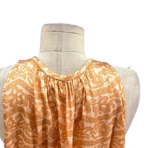 Current Air Los‎ Angeles The Wyland Dress Smocked Mini Orange Floral Size Small thumbnail 11