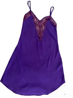 Victoria's Secret Purple Lingerie Night Gown Babydoll Slip thumbnail 1