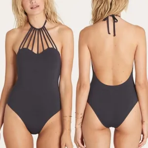 Billabong Sol Searcher Black Sands Strappy One Piece Swimsuit Small thumbnail 2
