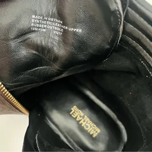 Michael Kors Signature Brown and Black Lug Sole Combat Boots, Size 10 thumbnail 6