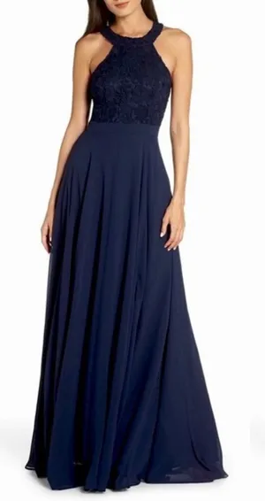 Lulus ✨ Picture Perfect Navy Blue Lace Maxi Dress✨ thumbnail 1