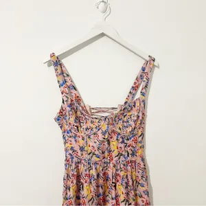 NEW ASTR Kelby Coset Midi Dress Pink Floral Revolve Size Medium M thumbnail 4