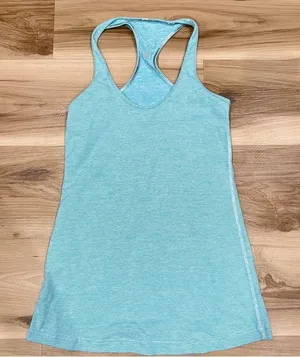 Lululemon Blue Striped Athletic Tank Top Women’s 4 thumbnail 1