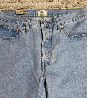 New Women’s Levi’s 501 High-Rise Straight Leg Chaps Two Tone Jeans, Size 32/30 thumbnail 4