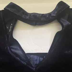 NWT A. Byer sleeveless blue crush velvet keyhole high neck top, size 3X thumbnail 3