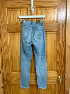 American Eagle Stretch Distressed Mom Jeans Size 000 thumbnail 5