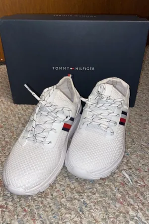 Tommy Hilfiger White Multi fabric Shoes thumbnail 1