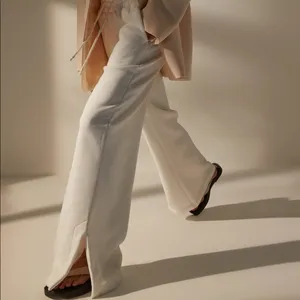 Missguided X re styled front seam wide leg joggers with bottom slit. Size 6 thumbnail 2