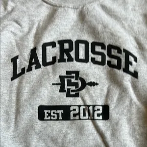 Gildan Gray Crewneck Sweater San Diego Lacrosse thumbnail 3