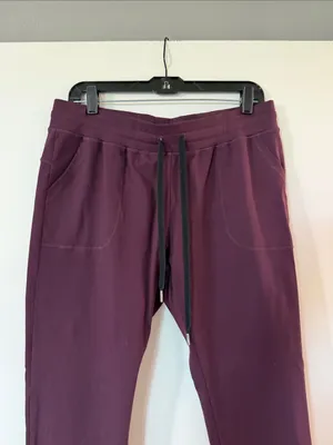 Women's plum Drawstring Jogger Pants Purple Size XL thumbnail 2