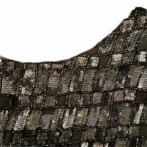 Retrofête Delilah Sequin Mini Dress Gunmetal Pewter Grey Silver thumbnail 6