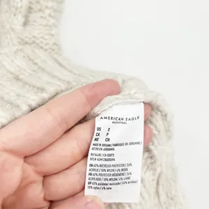 American Eagle Womens Wool Blend Fisherman Cable Knit Sweater‎ Vest Size S Beige thumbnail 8