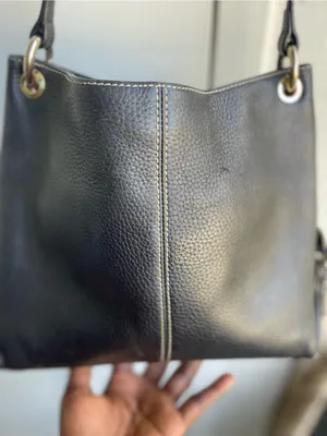black dooney and bourke crossbody handbag pebble leather large thumbnail 2