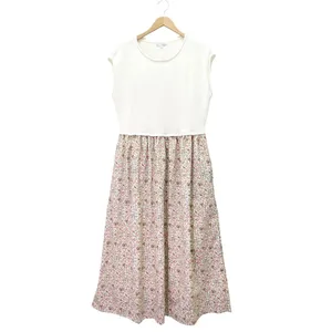 NWT Baltic Born Myra Sweater Midi Dress Sz Small Ivory Coral Floral Knit Pockets thumbnail 2