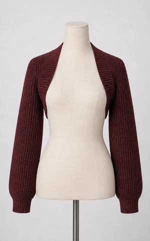 Chunky Knit Long Sleeve Shrug thumbnail 1