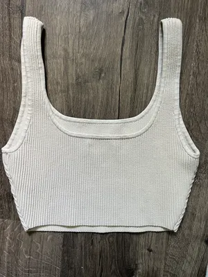 Aritzia Cream Cropped Tank thumbnail 2