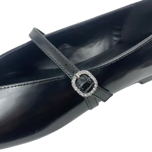Mango Jewel Strap Glossy Mary Jane Ballet Flats Black Women Size 39/ 8.5 thumbnail 11