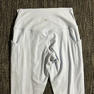 Lululemon Align Legging High Rise With Pockets 25" Double Lined Pastel Blue Nulu thumbnail 4