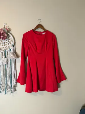 House of CB London Sacha Holiday Mini Dress Red Size Small thumbnail 4