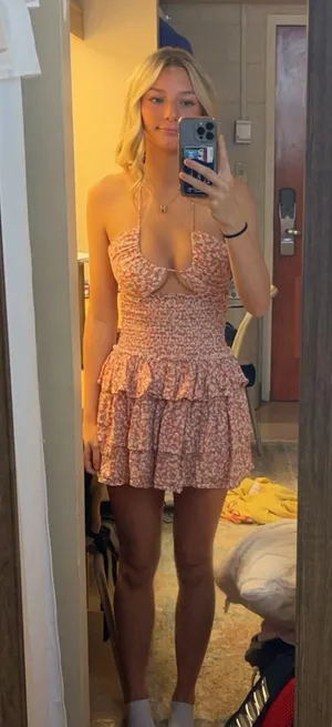 Shy to moon halter dress thumbnail 1