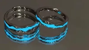 & Other Stories Unisex Minimalist Style Glow-in-the-Dark Adjustable Rings Size 6-12 thumbnail 1