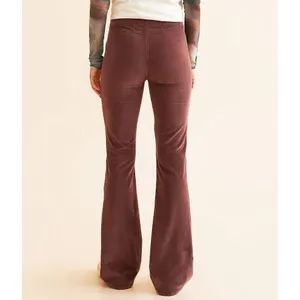 We The Free People NWT Jayde Cord High Rise Flare Jeans 25 Brown Boho 70s thumbnail 2