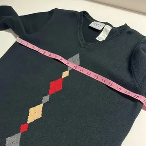 Liz Claiborne Vintage 100% cotton preppy knit sweater LizGolf‎ country club bookish classic thumbnail 4