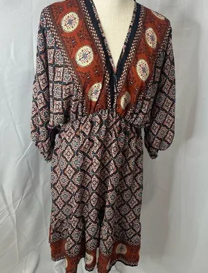 Renee C deep v neck dress size large thumbnail 1