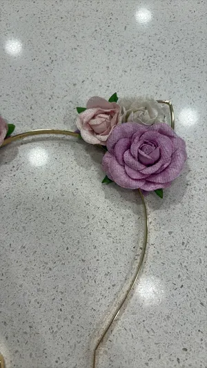 Floral cat ears headband Purple Size undefined thumbnail 3