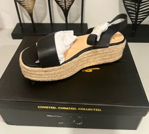 Black Wedge Sandals by Lulus thumbnail 1