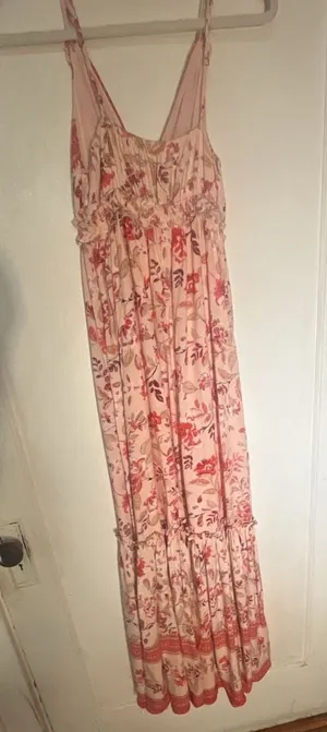 Blue Rain Pink Floral Maxi Dress Size S thumbnail 3