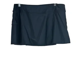 NWT Sweet Escape Swim Skirt Solid Black Full Coverage Zipper Pocket Size 14 thumbnail 2