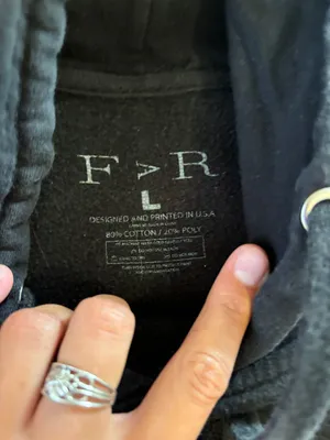 F>R Black Hoodie Size L thumbnail 4