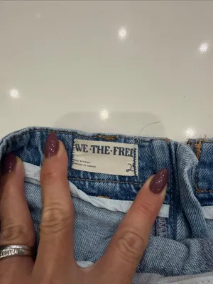 We The Free Light Blue Denim Cargo Skort with Buckle Pocket Details thumbnail 2